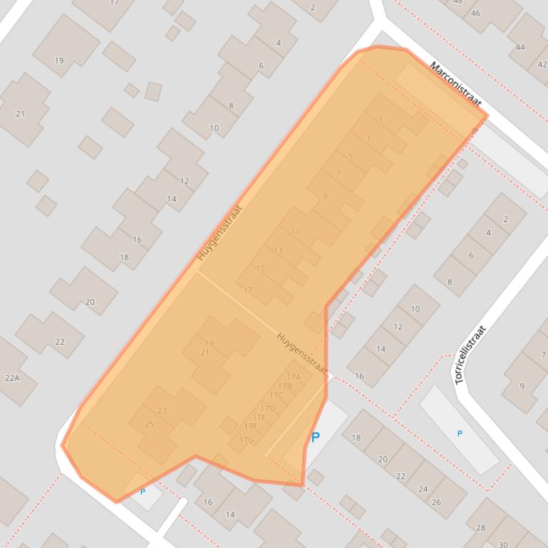 Kaart van postcodegebied 4416DJ.