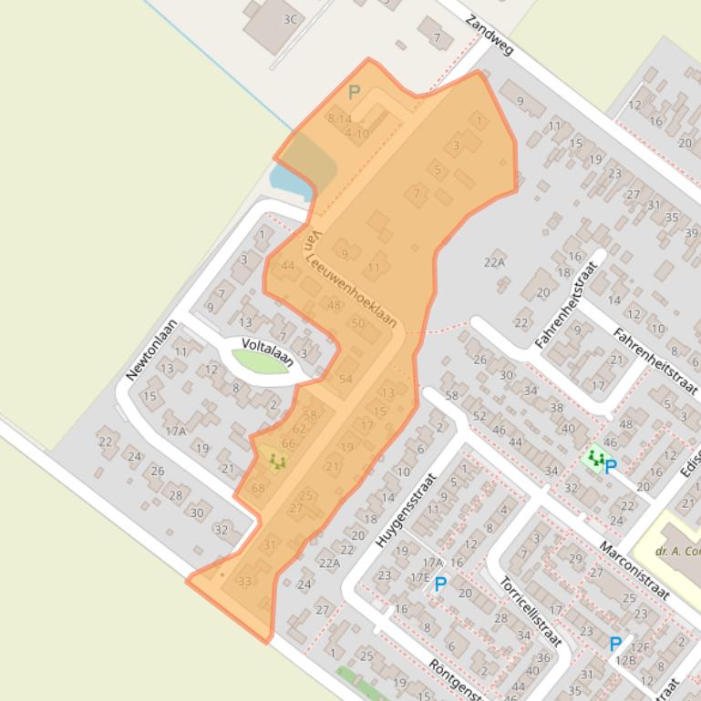 Kaart van postcodegebied 4416DR.