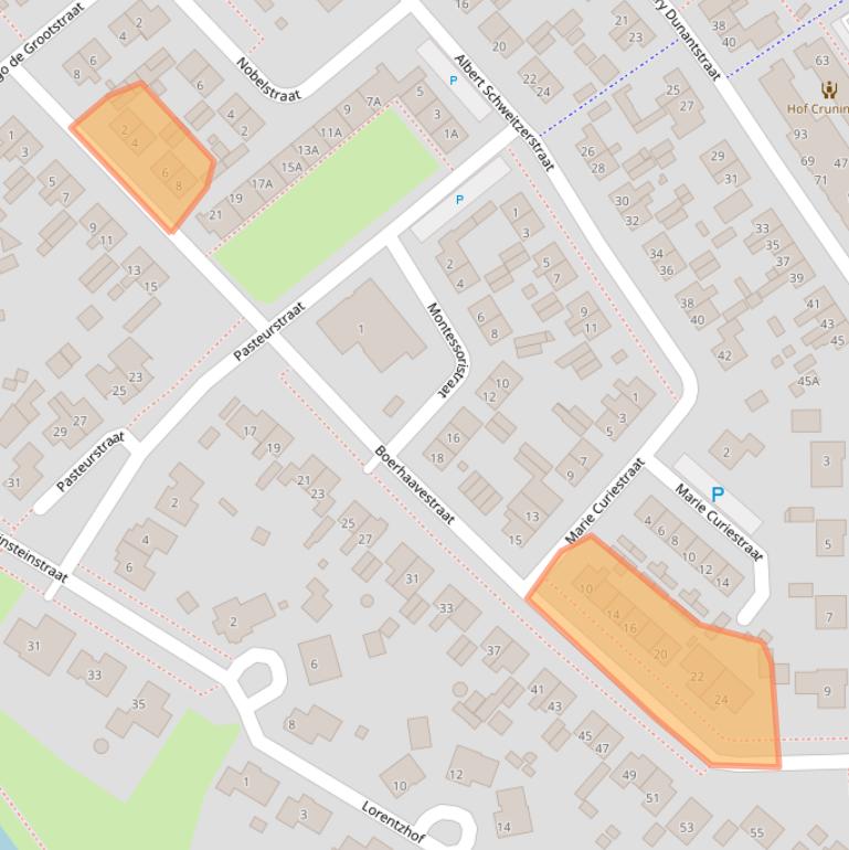 Kaart van postcodegebied 4416EJ.