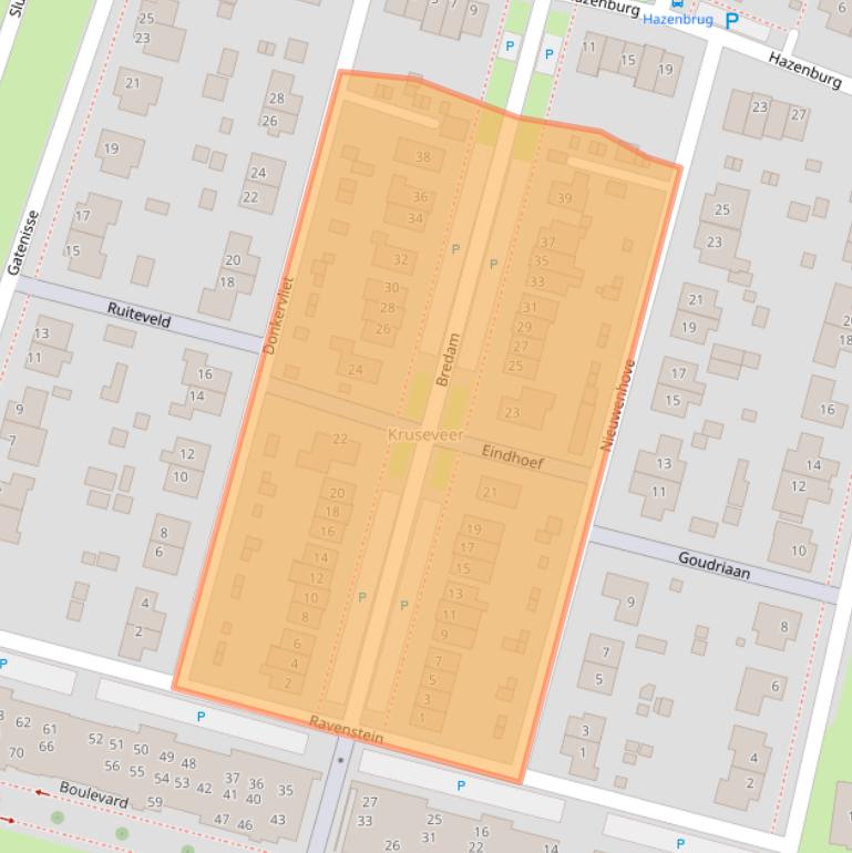 Kaart van postcodegebied 4416HJ.