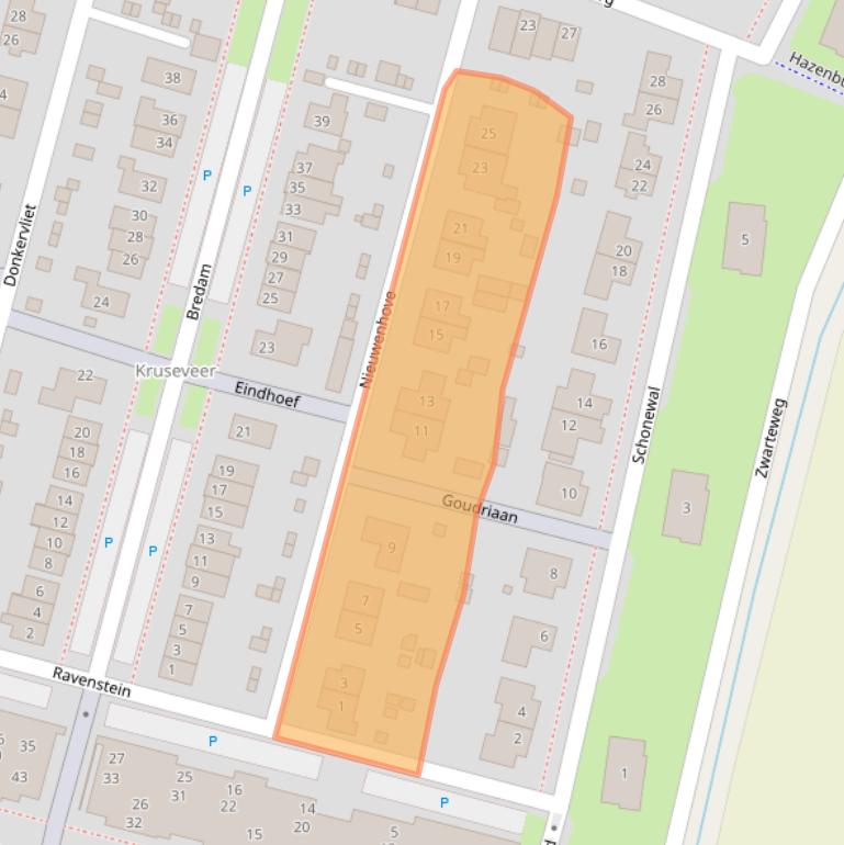Kaart van postcodegebied 4416HL.