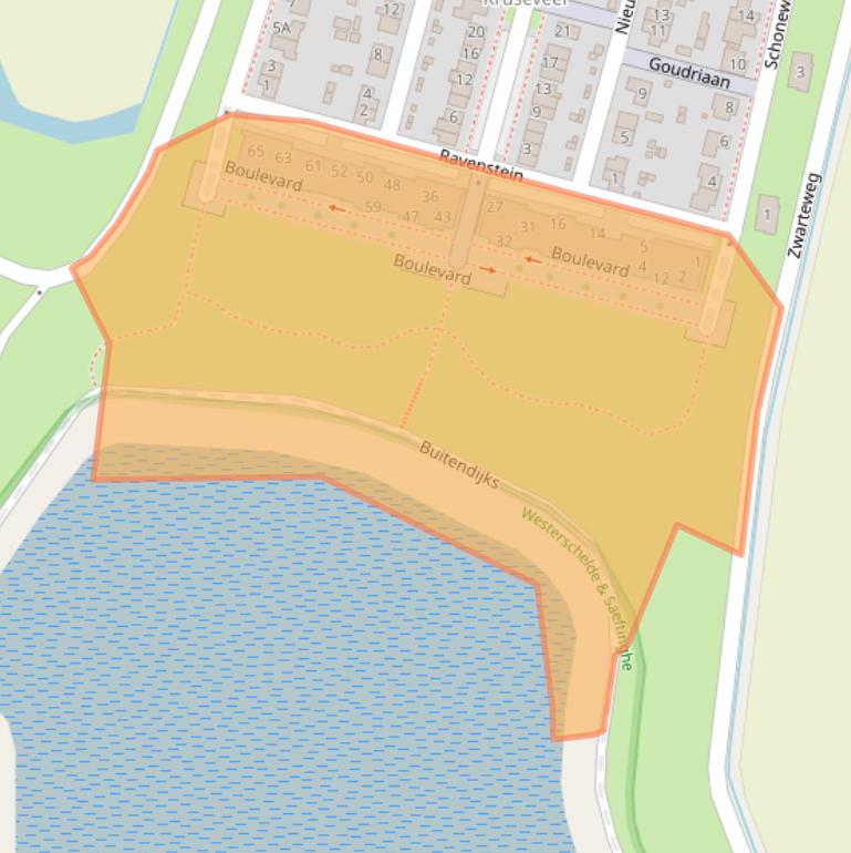 Kaart van postcodegebied 4416HW.