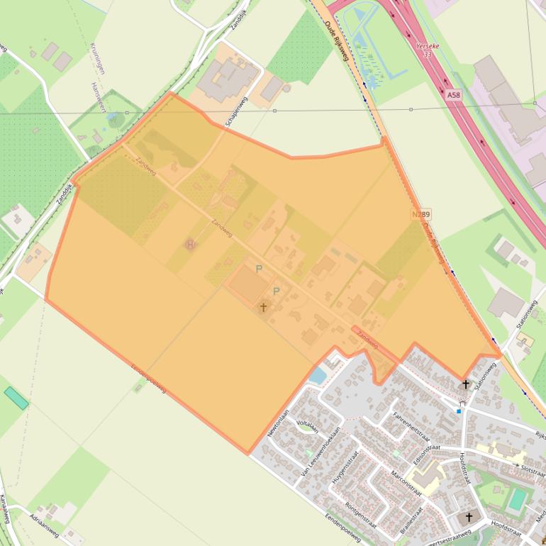 Kaart van postcodegebied 4416NA.