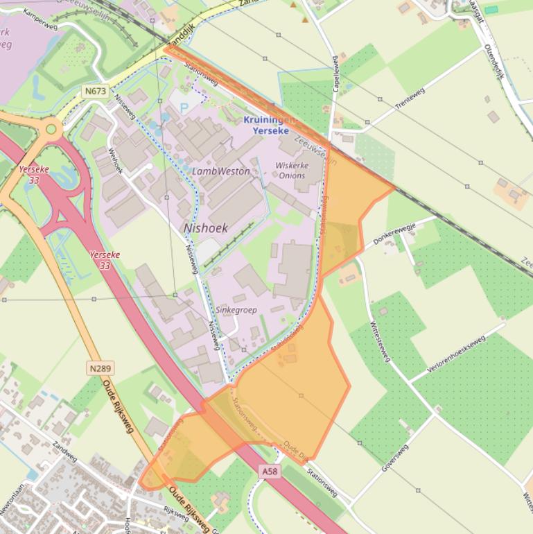 Kaart van postcodegebied 4416PH.