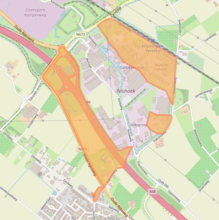Kaart van postcodegebied 4416PJ.