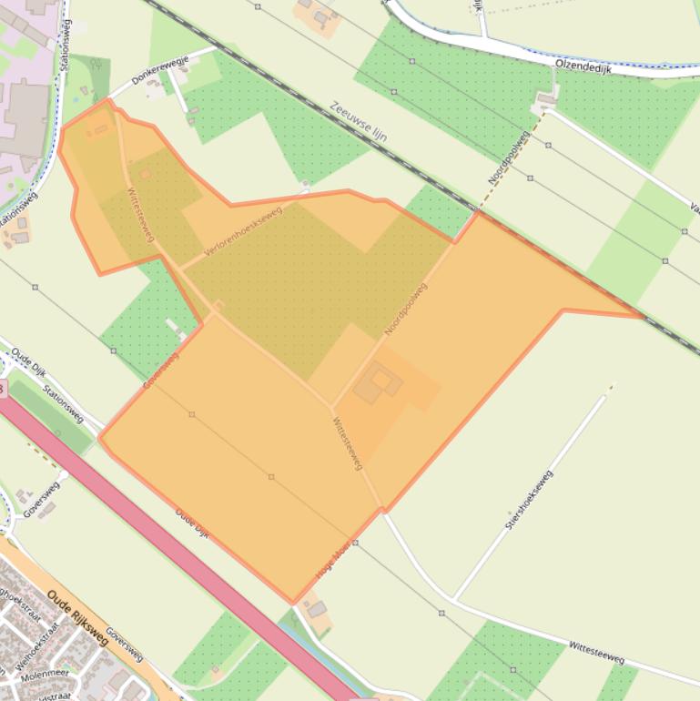 Kaart van postcodegebied 4416PL.