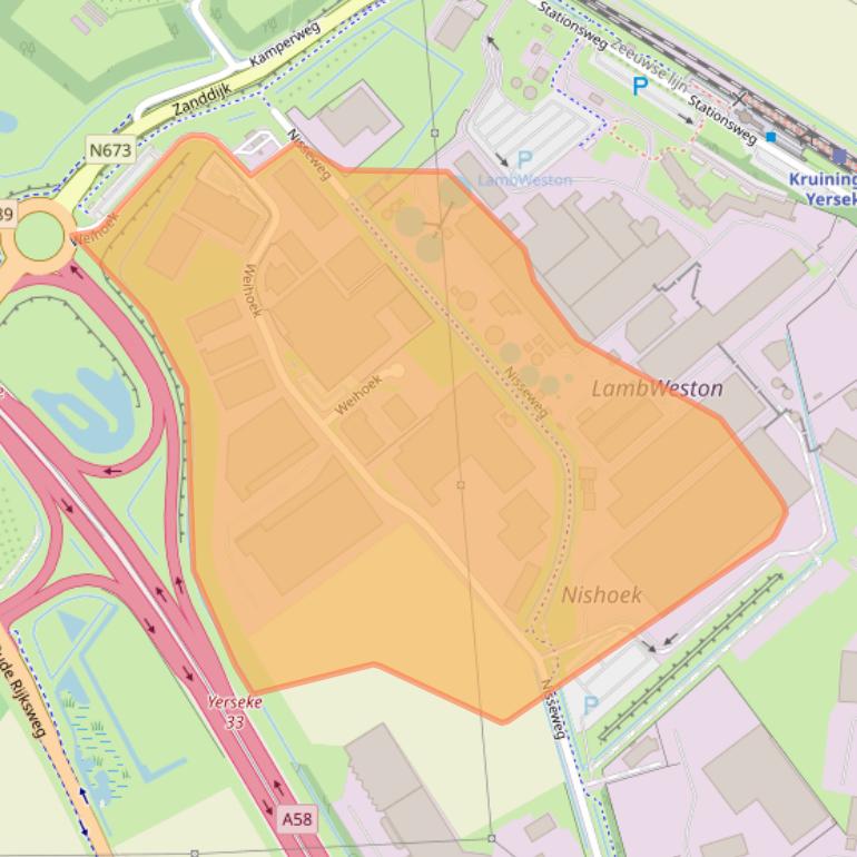 Kaart van postcodegebied 4416PX.