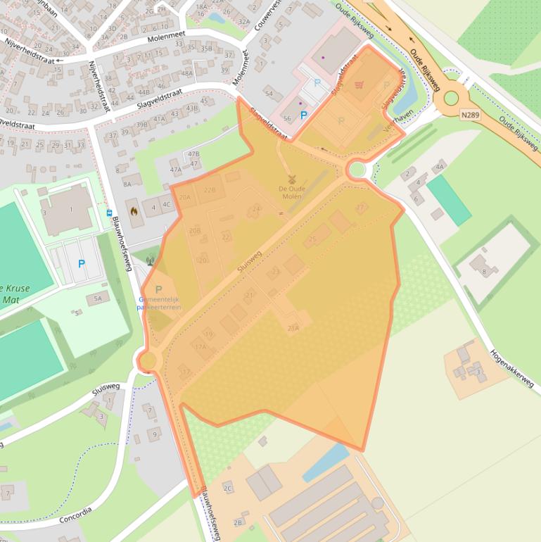 Kaart van postcodegebied 4416RL.