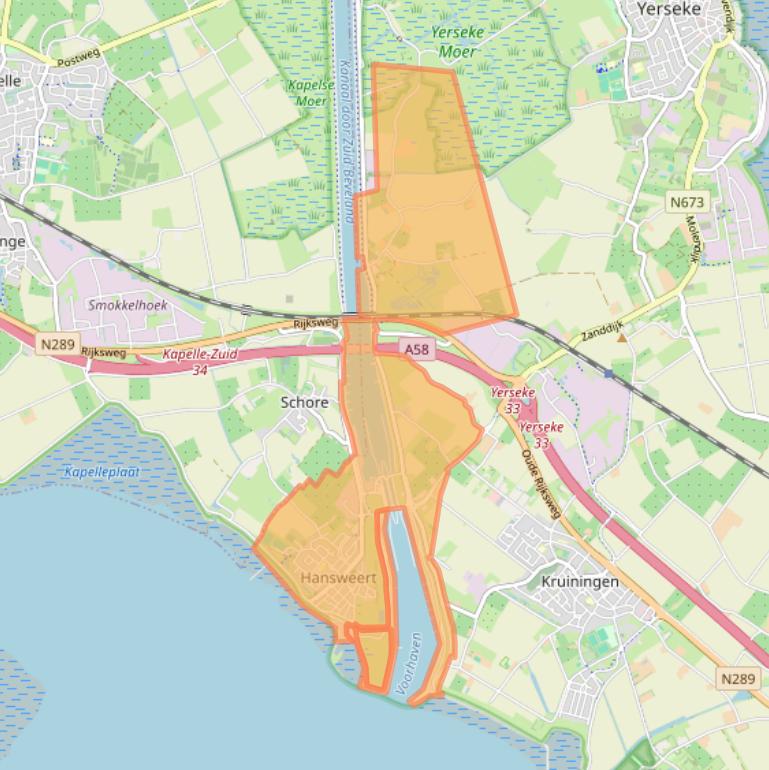 Kaart van postcodegebied 4417.