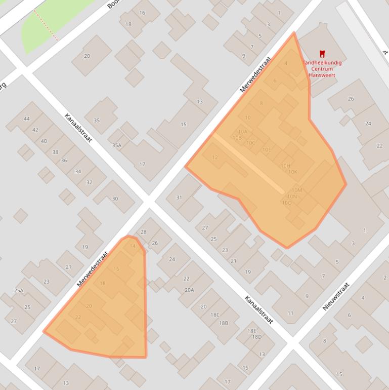 Kaart van postcodegebied 4417AD.