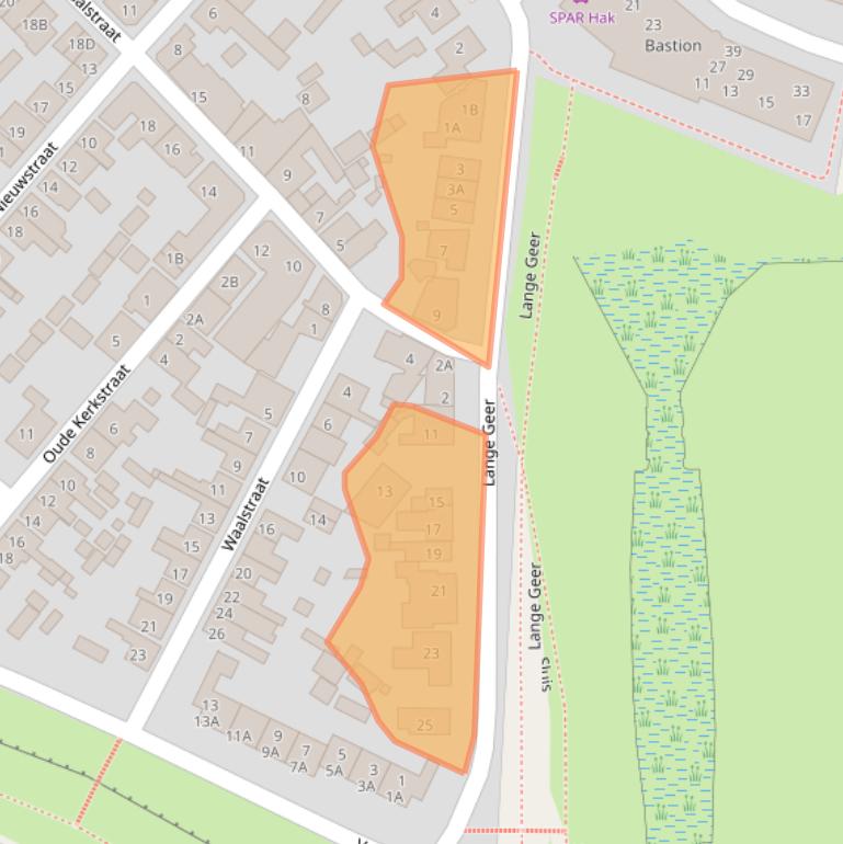 Kaart van postcodegebied 4417AK.