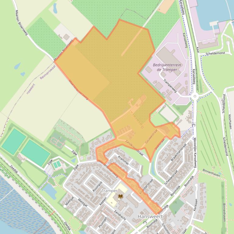 Kaart van postcodegebied 4417BK.