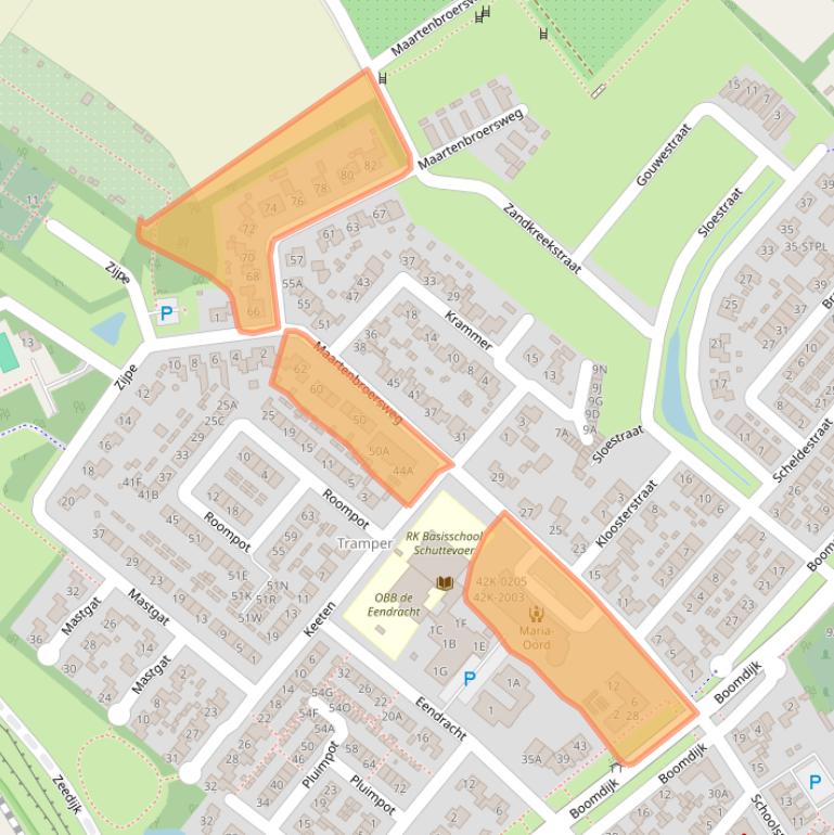 Kaart van postcodegebied 4417BL.