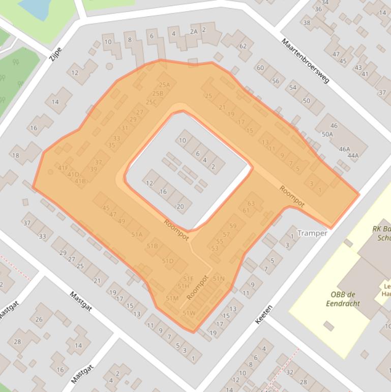 Kaart van postcodegebied 4417CK.