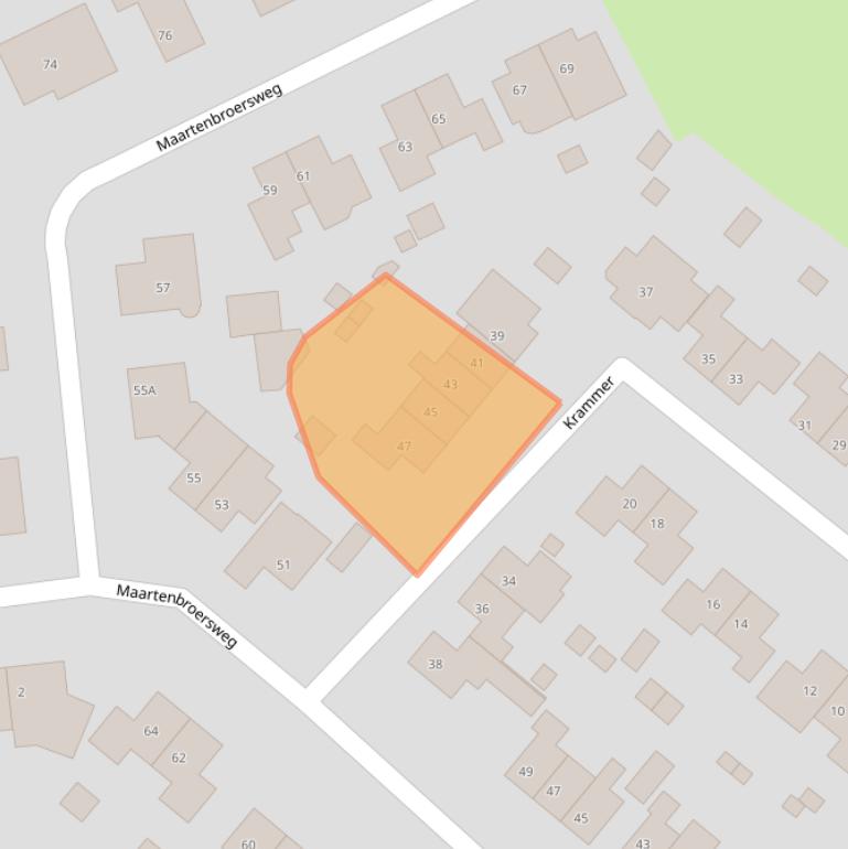 Kaart van postcodegebied 4417CR.