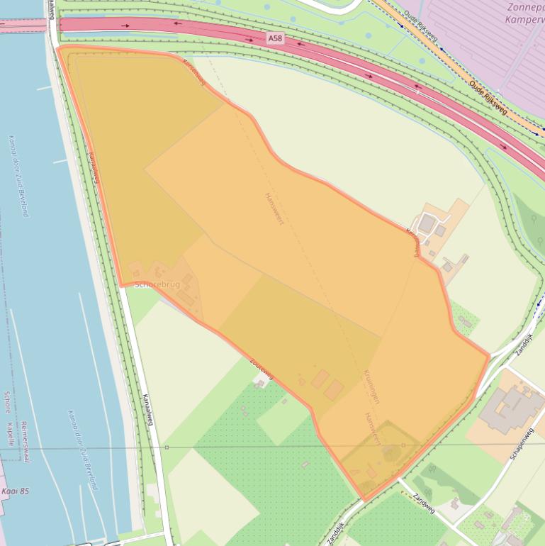 Kaart van postcodegebied 4417ND.
