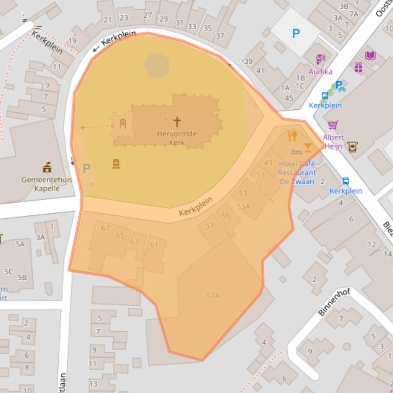 Kaart van postcodegebied 4421AB.