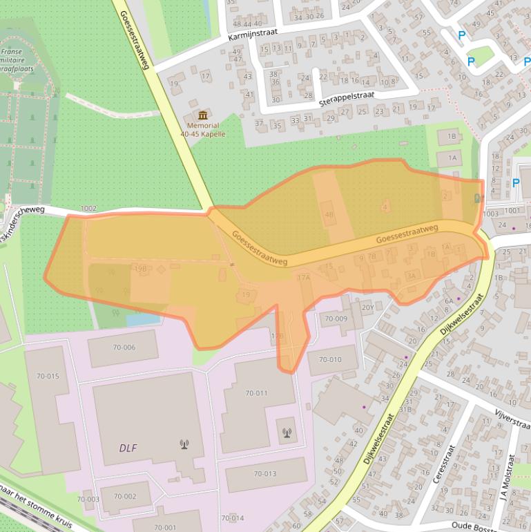 Kaart van postcodegebied 4421AD.