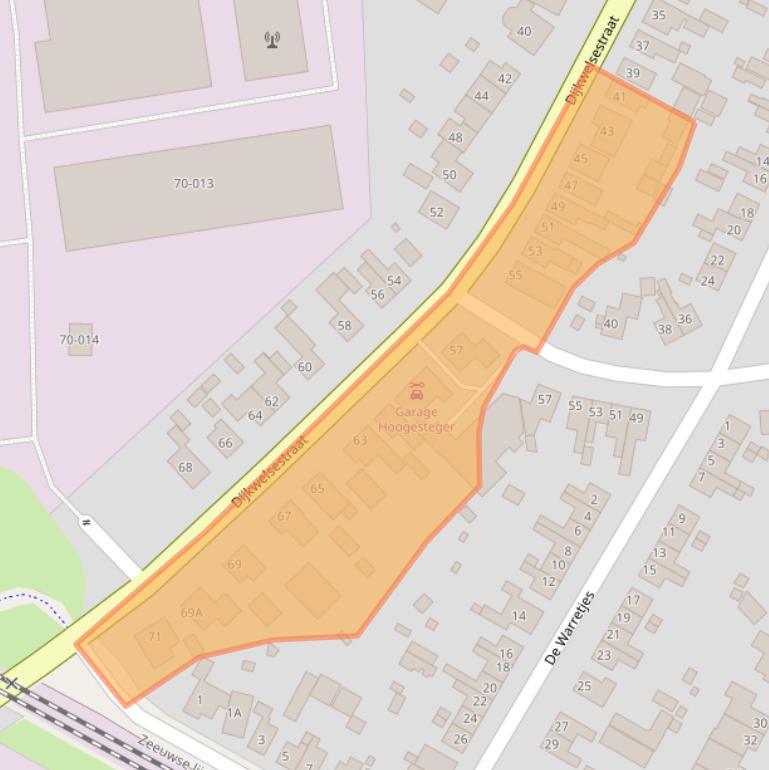 Kaart van postcodegebied 4421AG.