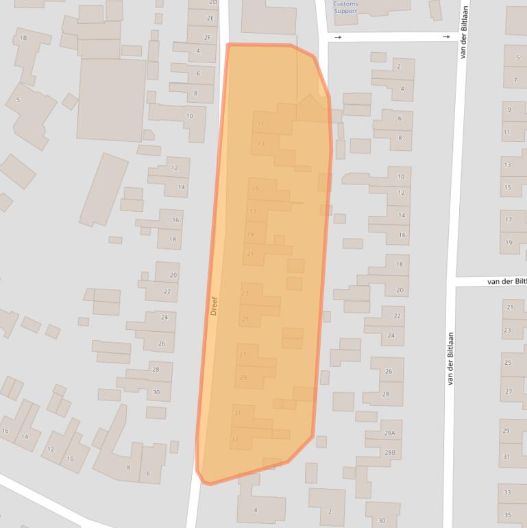 Kaart van postcodegebied 4421AZ.