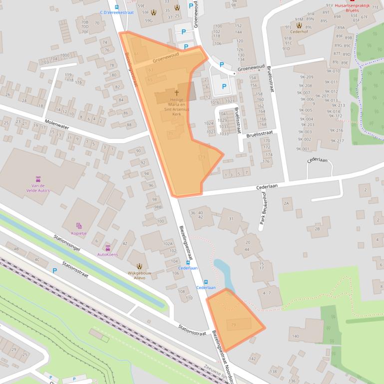 Kaart van postcodegebied 4421BR.