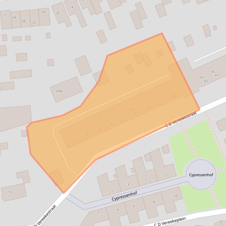 Kaart van postcodegebied 4421CB.