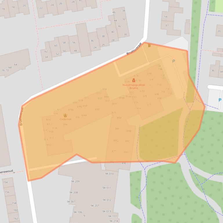 Kaart van postcodegebied 4421CN.