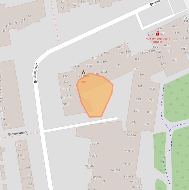 Kaart van postcodegebied 4421CP.