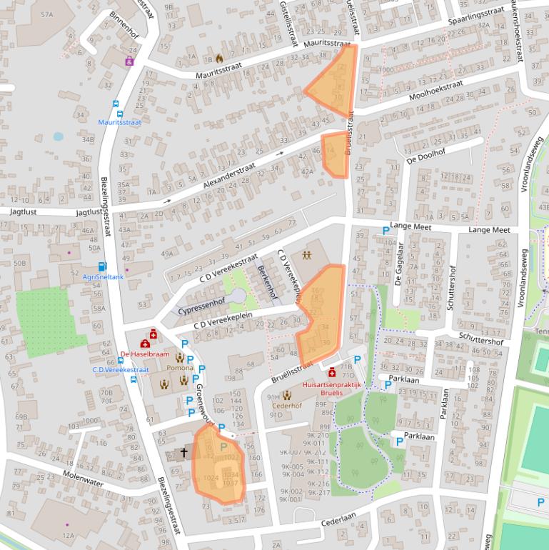 Kaart van postcodegebied 4421CR.