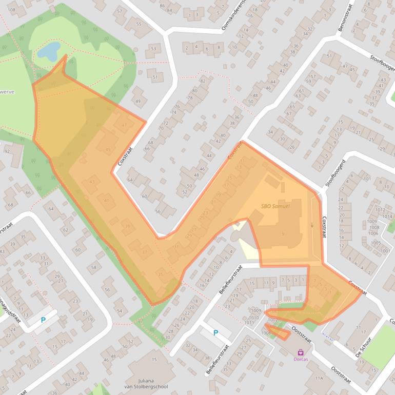 Kaart van postcodegebied 4421DC.