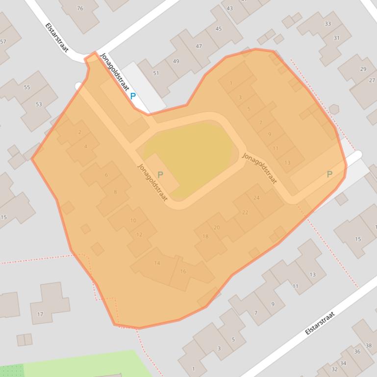 Kaart van postcodegebied 4421DW.