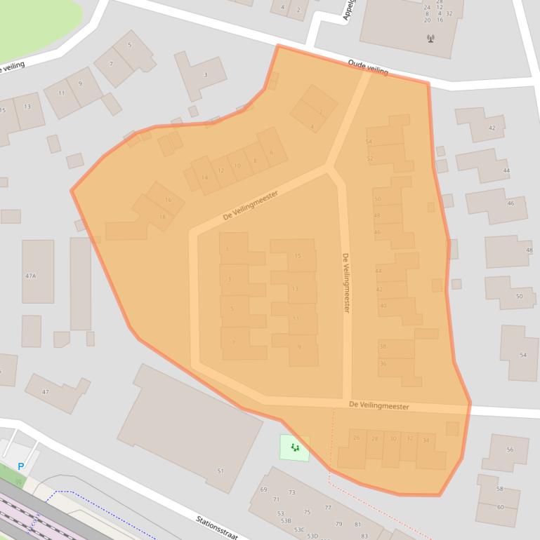 Kaart van postcodegebied 4421GX.