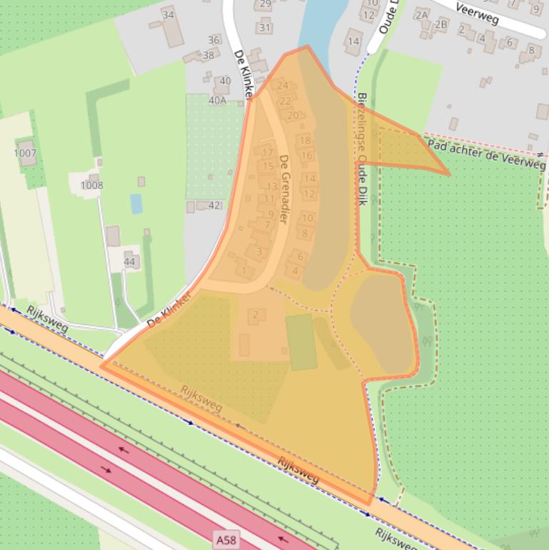 Kaart van postcodegebied 4421HT.