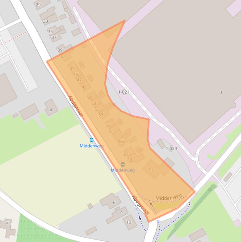 Kaart van postcodegebied 4421JD.