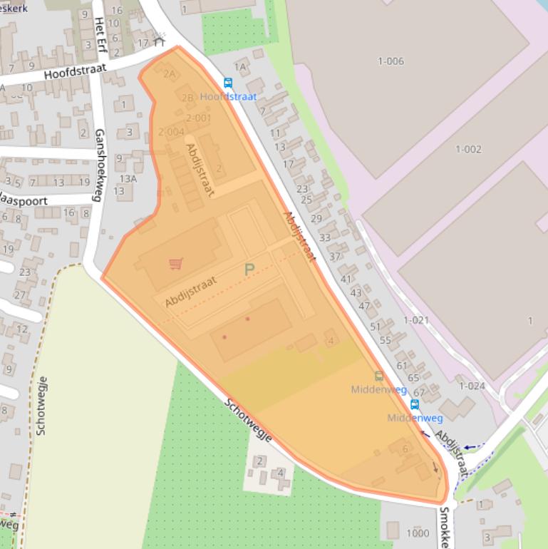 Kaart van postcodegebied 4421JE.