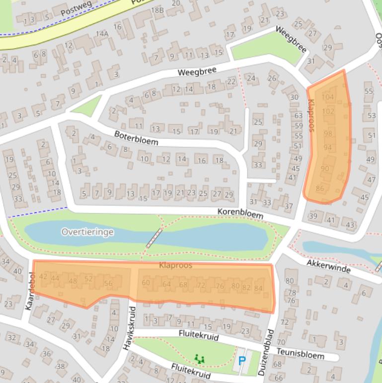 Kaart van postcodegebied 4421ML.