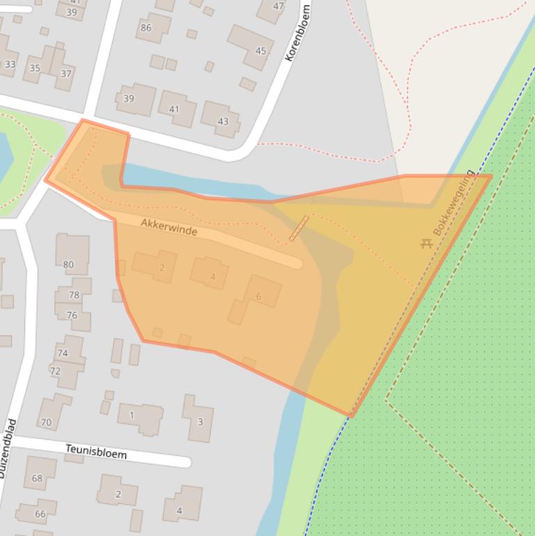 Kaart van postcodegebied 4421MV.