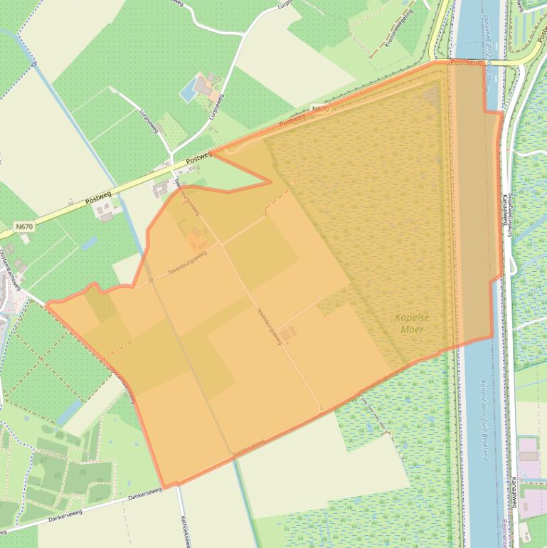 Kaart van postcodegebied 4421PB.