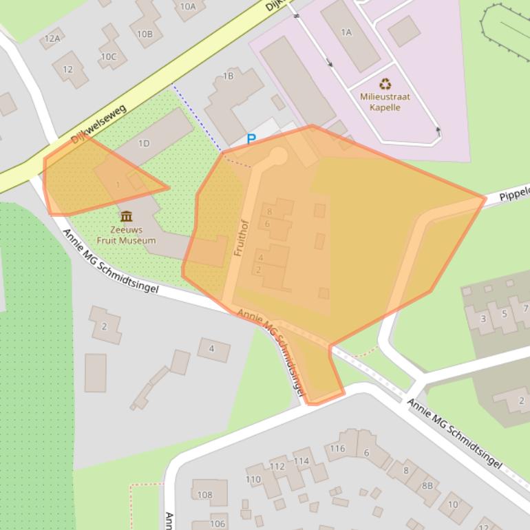 Kaart van postcodegebied 4421PE.