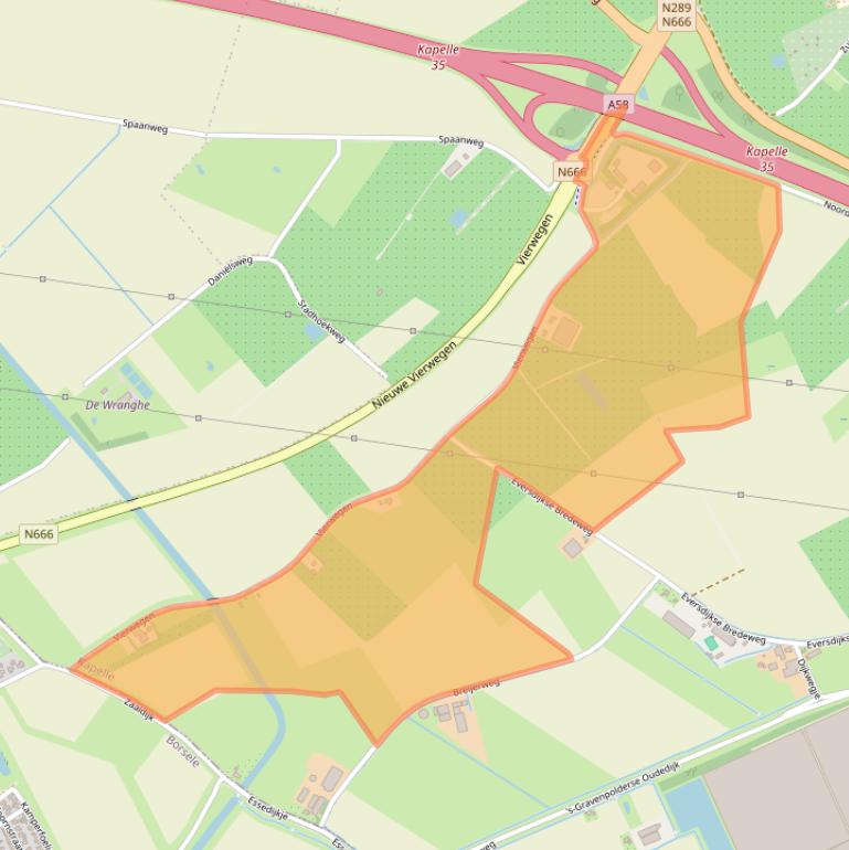 Kaart van postcodegebied 4421RA.