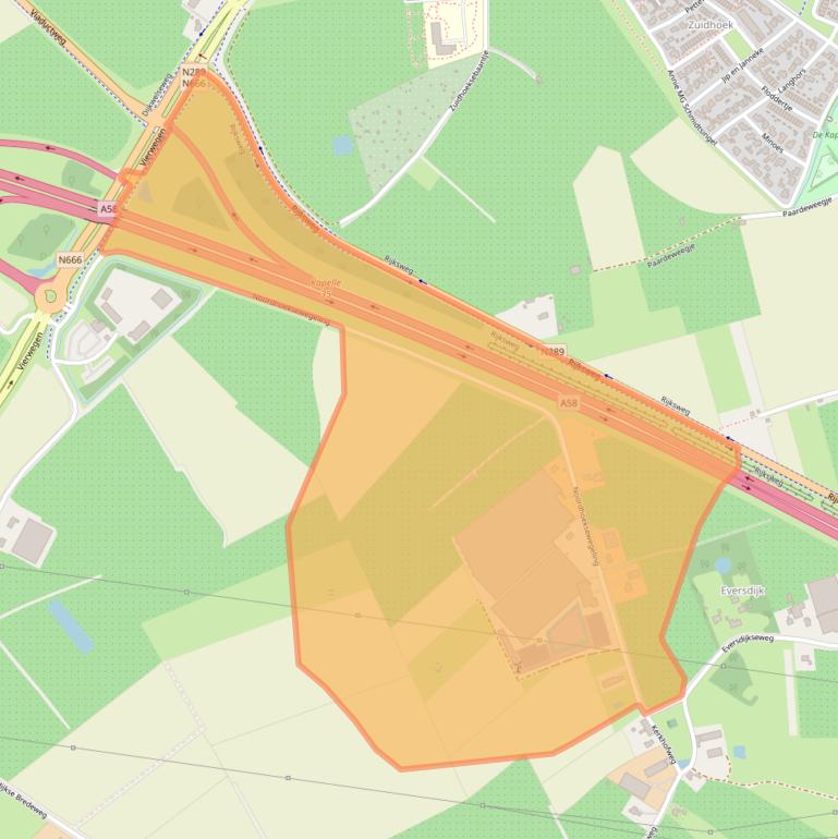 Kaart van postcodegebied 4421RE.