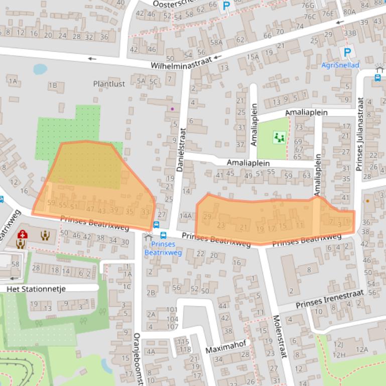 Kaart van postcodegebied 4424AB.