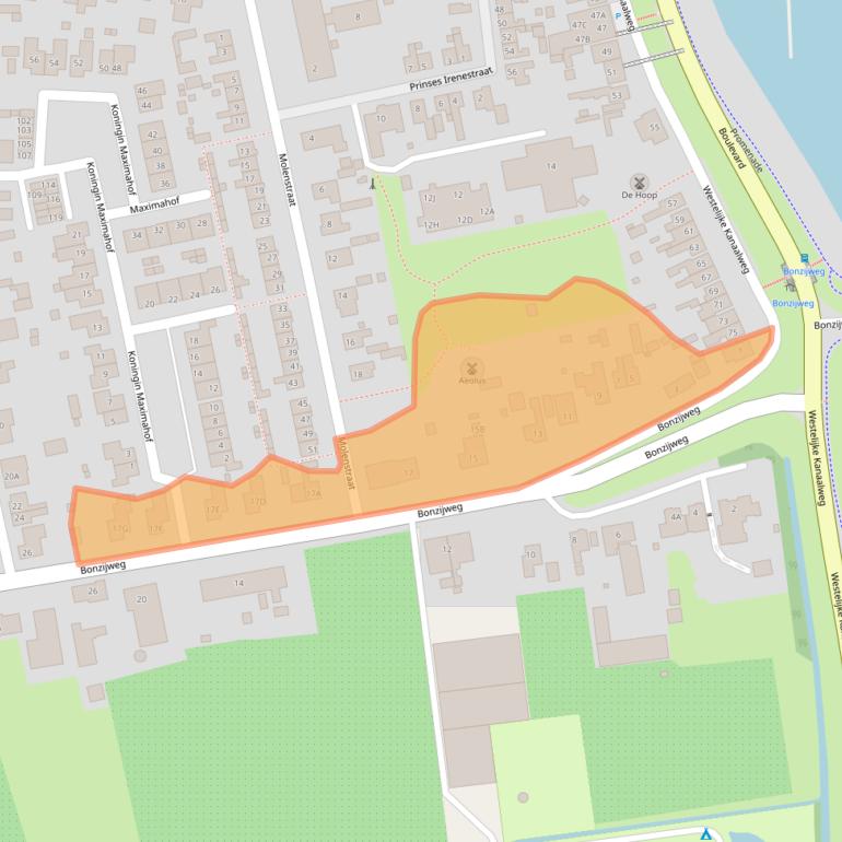 Kaart van postcodegebied 4424AM.