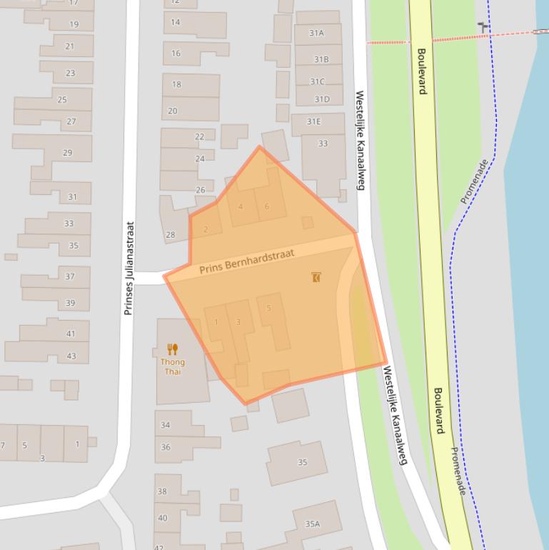 Kaart van postcodegebied 4424AS.