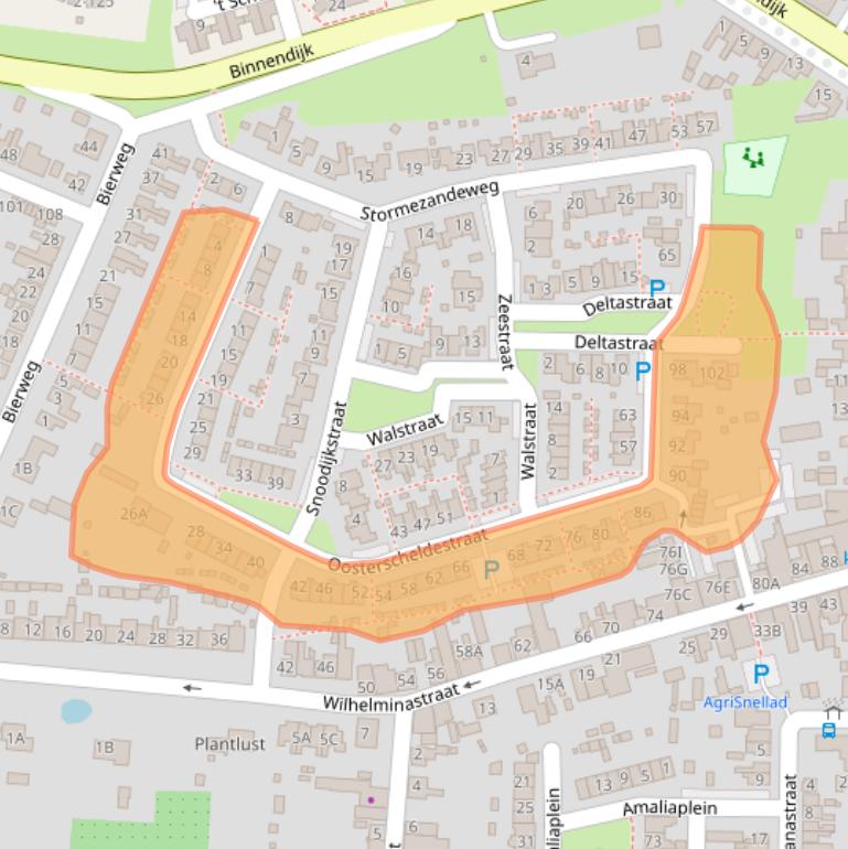 Kaart van postcodegebied 4424EP.