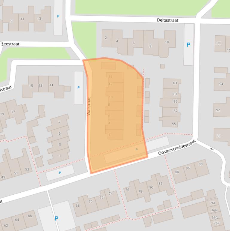 Kaart van postcodegebied 4424GA.