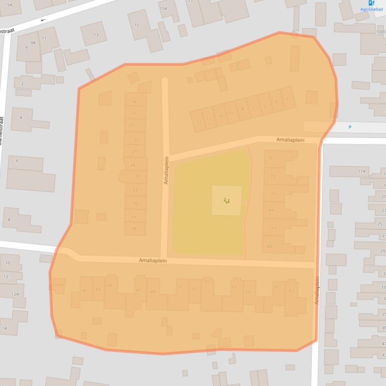 Kaart van postcodegebied 4424HA.