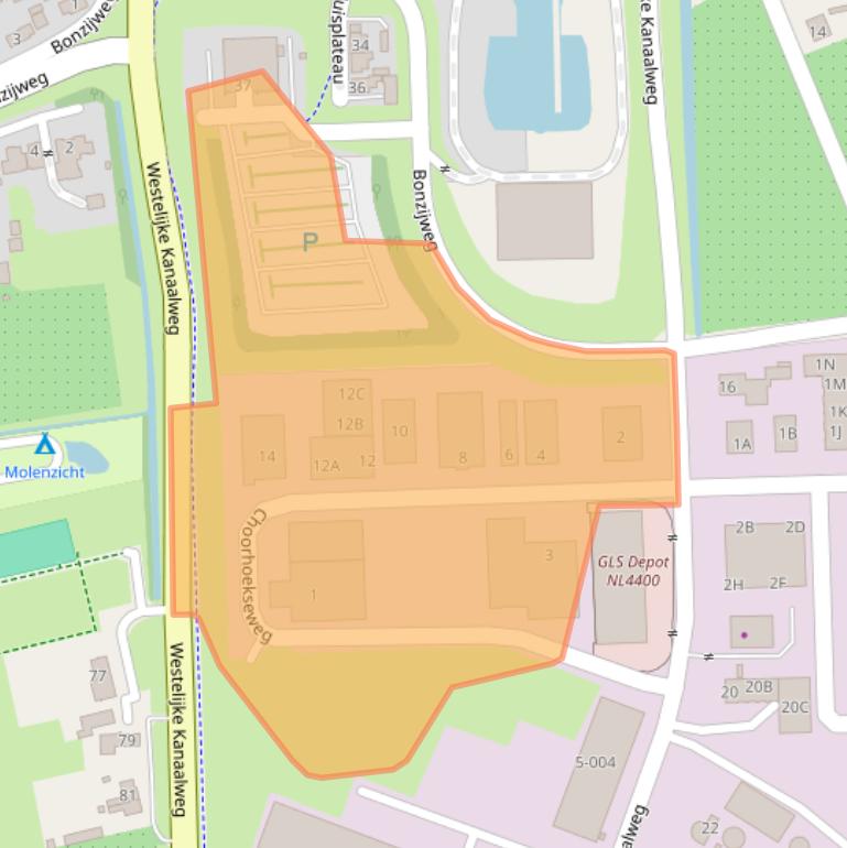 Kaart van postcodegebied 4424NW.