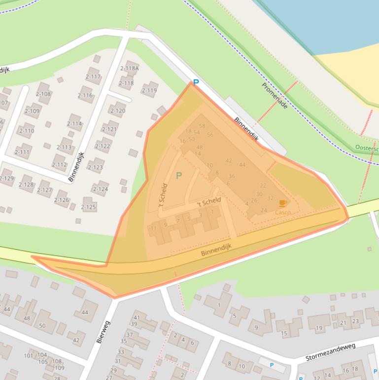 Kaart van postcodegebied 4424NZ.