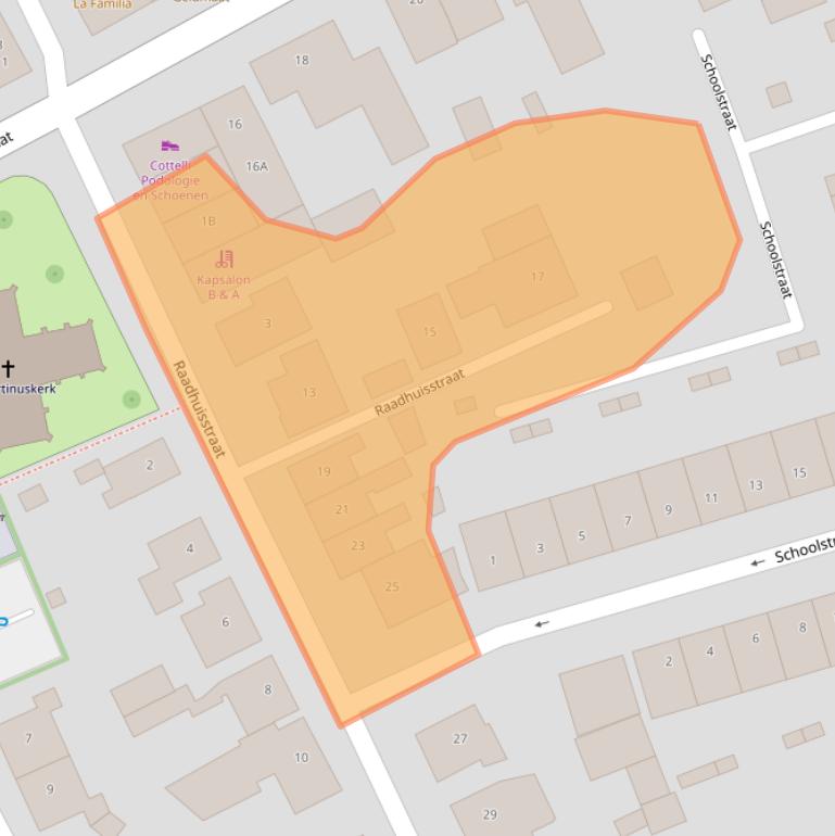 Kaart van postcodegebied 4431AG.